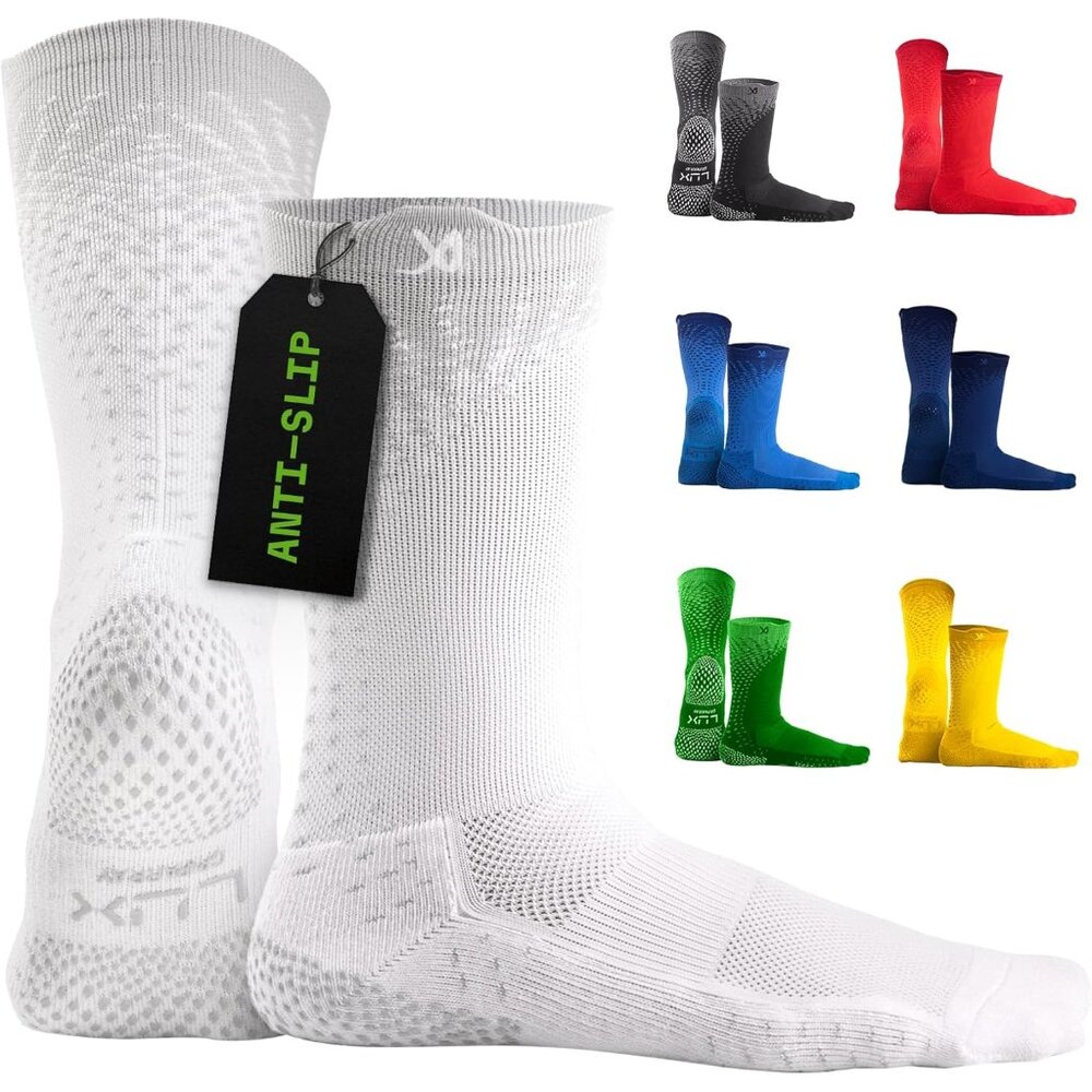 Thin Grip Socks for Cleat Sports - Moisture-Wicking Anti Slip Socks for Men & Wo